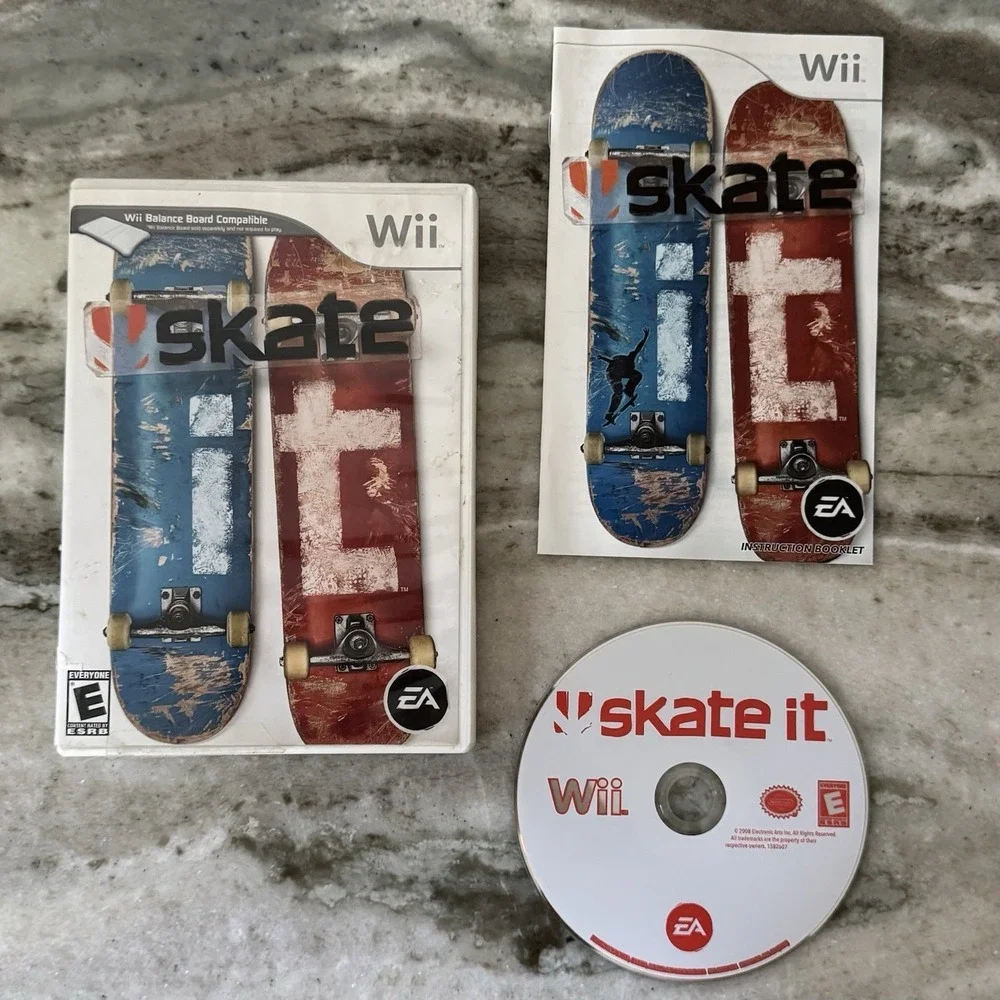 Skate It (Nintendo Wii, 2008)‎ Complete Case Disc Manual - Tested & Working